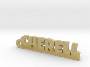 CHERELL Keychain Lucky in Tan Fine Detail Plastic
