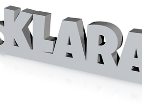 KLARA Keychain Lucky in Clear Ultra Fine Detail Plastic