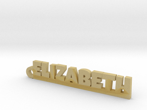 ELIZABETH Keychain Lucky in Tan Fine Detail Plastic