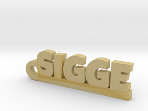 SIGGE Keychain Lucky in Tan Fine Detail Plastic