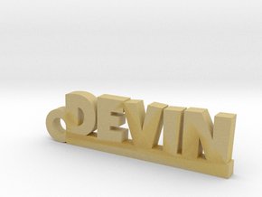 DEVIN Keychain Lucky in Tan Fine Detail Plastic