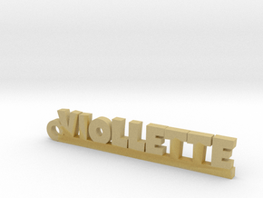 VIOLLETTE Keychain Lucky in Tan Fine Detail Plastic