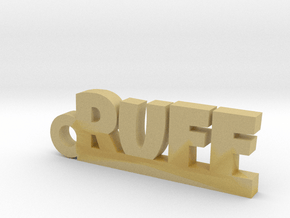 RUFF Keychain Lucky in Tan Fine Detail Plastic