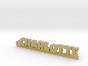 CHARLOTTE Keychain Lucky in Tan Fine Detail Plastic
