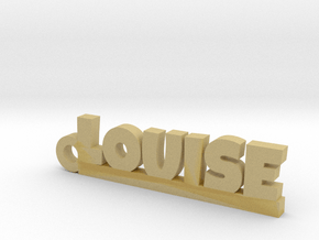 LOUISE Keychain Lucky in Tan Fine Detail Plastic