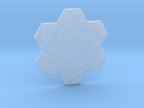 Hexagonal Spirals - Large Miniature in Clear Ultra Fine Detail Plastic