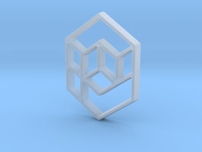 Geometrical cube in Clear Ultra Fine Detail Plastic