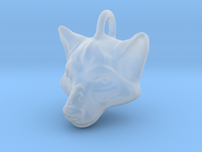 Wolf Pendant in Clear Ultra Fine Detail Plastic