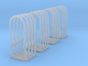 1/64 or S Scale Tire Cage-4 in Clear Ultra Fine Detail Plastic