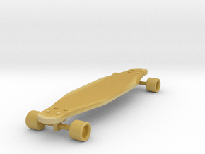 1/24 Scale Long Board  (Wheel Cutout) in Tan Fine Detail Plastic