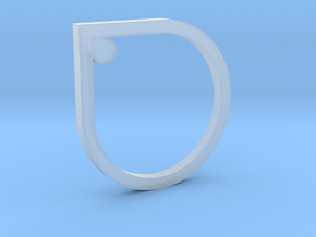 Drop in drop Ring in Clear Ultra Fine Detail Plastic