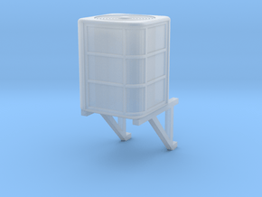 HO Scale Central Air Conditioner With Wall Bracket in Clear Ultra Fine Detail Plastic