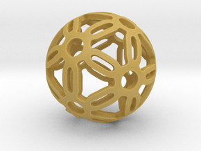 Dodecahedron sphere in Tan Fine Detail Plastic
