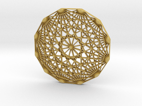Abstract Geometric Polygon Pendant Charm in Tan Fine Detail Plastic