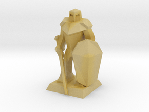 Knight Low-Poly in Tan Fine Detail Plastic
