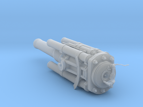 US 16in Model E Railway cannon - barrel assy 1/72 in Clear Ultra Fine Detail Plastic