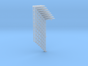 Signal ladders with platform vertical ladder in Clear Ultra Fine Detail Plastic