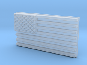American flag in Clear Ultra Fine Detail Plastic