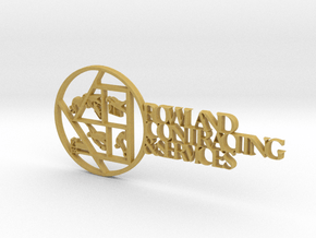 Rowland Contracting Logo in Tan Fine Detail Plastic