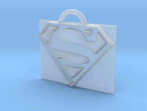 Superman logo in Clear Ultra Fine Detail Plastic