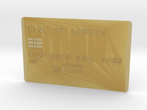 Bank card in Tan Fine Detail Plastic