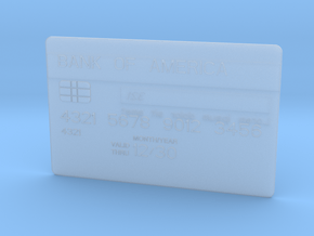 Bank card in Clear Ultra Fine Detail Plastic