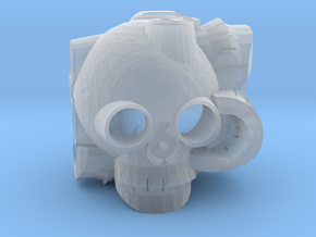 Skull D6 in Clear Ultra Fine Detail Plastic