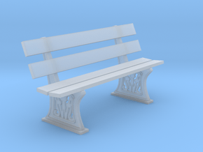 GWR Bench 4mm scale 00 6ft in Clear Ultra Fine Detail Plastic