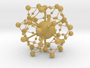Complex Fractal Molecule in Tan Fine Detail Plastic