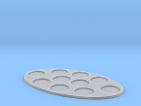 Oval Diorama Movement Tray - 25mm Round Slots in Clear Ultra Fine Detail Plastic