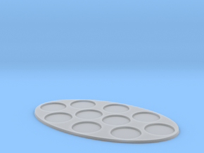 Oval Diorama Movement Tray - 32mm Round Slots in Clear Ultra Fine Detail Plastic