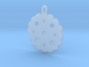 Cute Cookie Pendant Charm in Clear Ultra Fine Detail Plastic