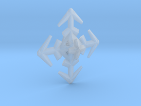 Snowflake D8 in Clear Ultra Fine Detail Plastic