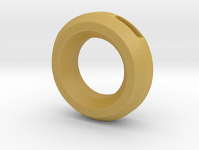 Chisel ::: Circle Pendant ::: v.01 in Tan Fine Detail Plastic