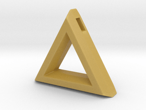 Chisel ::: Triangle Pendant ::: v.01 in Tan Fine Detail Plastic