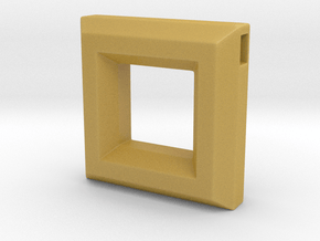 Chisel ::: Square Pendant ::: v.01 in Tan Fine Detail Plastic
