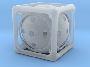 Ball-in-Cube  in Clear Ultra Fine Detail Plastic