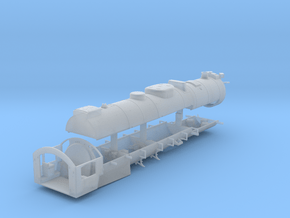 HO Scale  Reading T1 Boiler Assembly in Clear Ultra Fine Detail Plastic