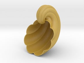 Fluted Nautilus Shell in Tan Fine Detail Plastic