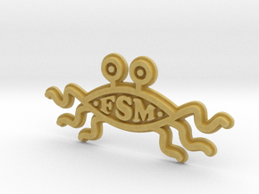 FSM - Logo - 75mm in Tan Fine Detail Plastic