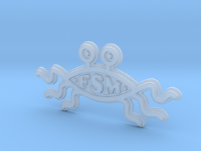 FSM - Logo - 75mm in Clear Ultra Fine Detail Plastic