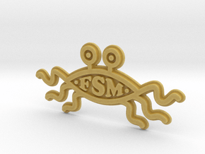 FSM - Logo - 100mm in Tan Fine Detail Plastic