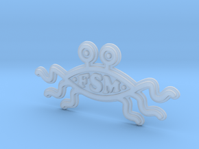FSM - Logo - 100mm in Clear Ultra Fine Detail Plastic