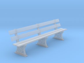 GWR Bench 4mm scale 10ft in Clear Ultra Fine Detail Plastic
