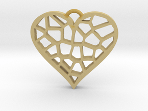 Heartcatcher Pendant in Tan Fine Detail Plastic