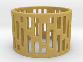 Denim Ring Size 6 in Tan Fine Detail Plastic