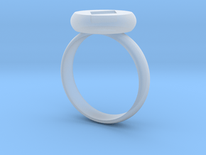 Ring Diamond PrintPrep Size7 V02.stl in Clear Ultra Fine Detail Plastic