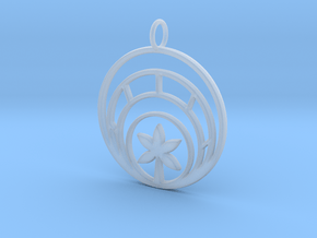 Plant In Circle Pendant Charm in Clear Ultra Fine Detail Plastic
