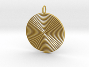 Minimalist Spiral Pendant in Tan Fine Detail Plastic