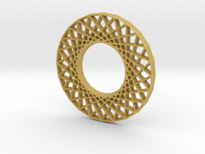 Modern Abstract Geometric Pendant in Tan Fine Detail Plastic